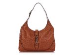 Gucci Medium Gingerbread Ostrich Jackie Hobo Discount