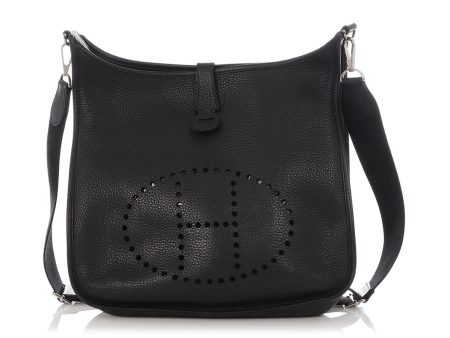 Hermès Black Clémence Evelyne III GM on Sale