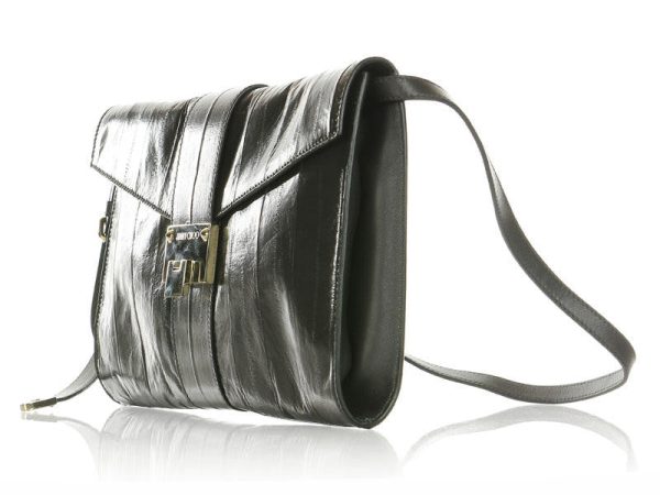 Jimmy Choo Dark Gray Eel Rivera Clutch Supply