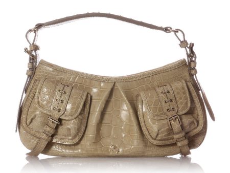 Burberry Alligator Trench Shoulder Bag Discount