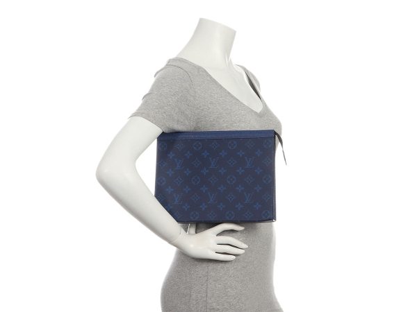 Louis Vuitton Blue Monogram Taigarama Pochette For Cheap