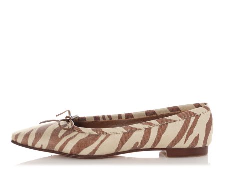 Manolo Blahnik Striped Flats Online Sale