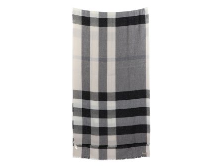 Burberry Black and Beige Sparkle Check Shawl Sale