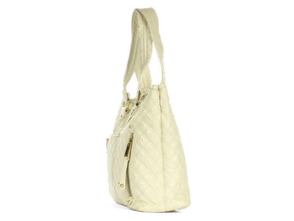 Marc Jacobs Cream Quilted Patent Tote Supply