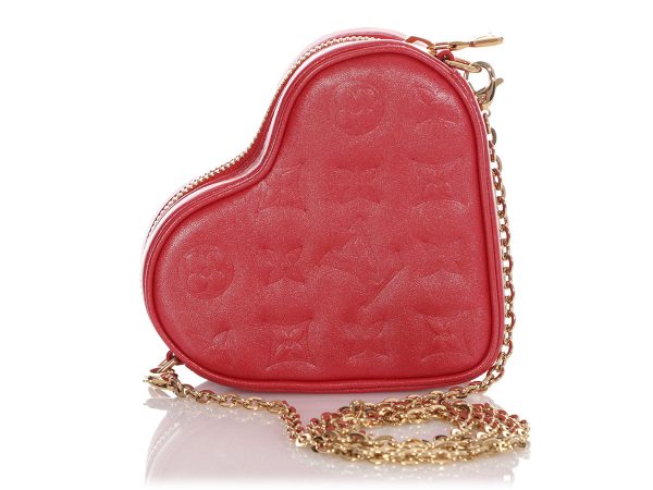 Louis Vuitton Red Fall In Love Heart On a Chain Bag Online