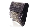 Bottega Veneta Iridescent Snakeskin Three-Flap Clutch on Sale