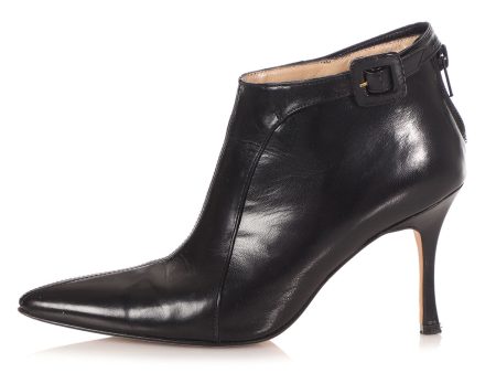 Manolo Blahnik Black Booties For Discount