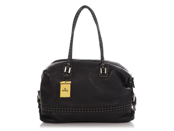 Fendi Black Selleria Satchel Hot on Sale