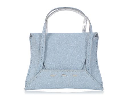 VBH Blue Glitter Manilla Handle Bag Online now