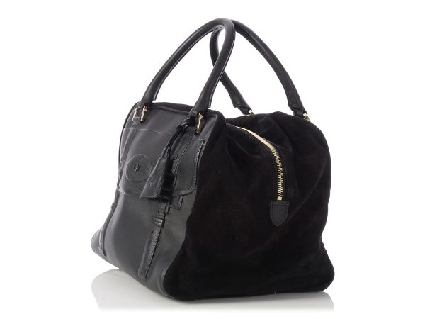 Mulberry Black Maisie Clipper Satchel For Sale