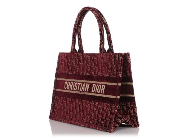 Dior Burgundy Oblique Book Tote Online Sale