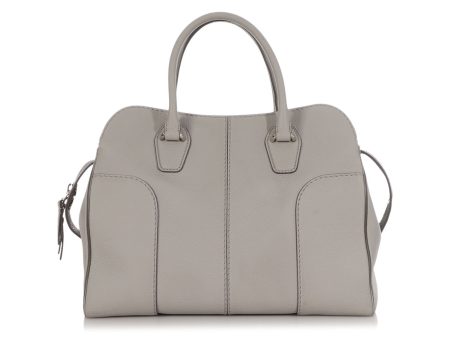 Tod s Large Light Gray Sella Bag Discount