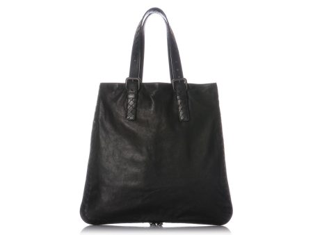 Bottega Veneta Black Leather Tote Online Sale