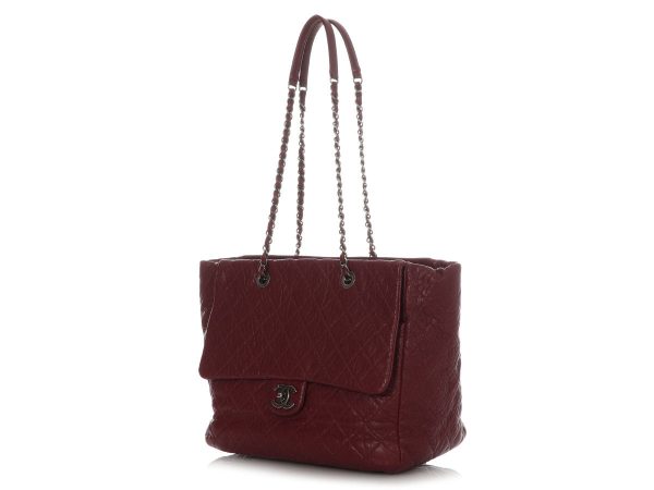 Chanel Vintage Duo Burgundy Tote Sale