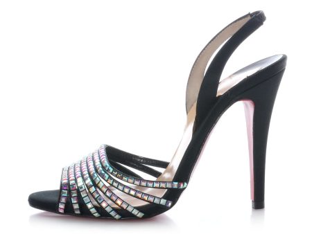 Christian Louboutin Mirrored Rhinestone Sling Backs Discount