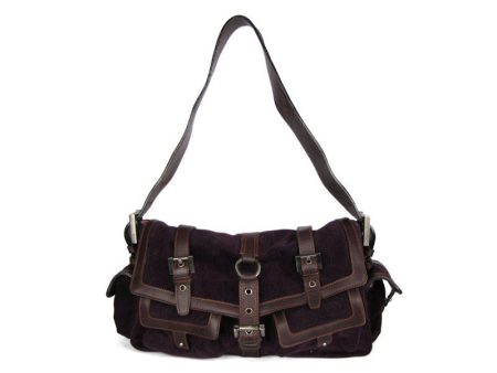 Luella Purple Corduroy Anouk Bag Discount