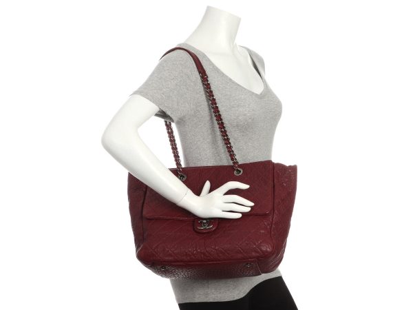 Chanel Vintage Duo Burgundy Tote Sale