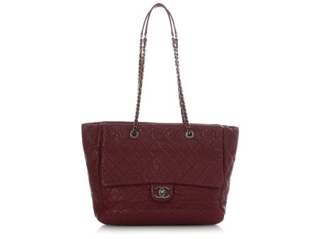 Chanel Vintage Duo Burgundy Tote Sale