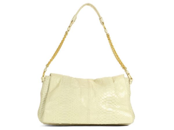 Bottega Veneta Cream Python Shoulder Bag Supply