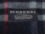 Burberry Navy and Red Wool Stole Cheap