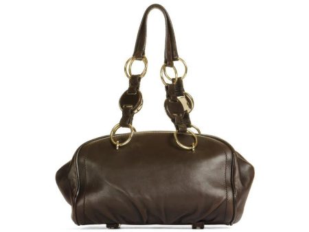 YSL Small Brown Ring Handle Bag Fashion