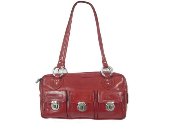 Marc Jacobs Burgundy Three Pocket Bag Hot on Sale