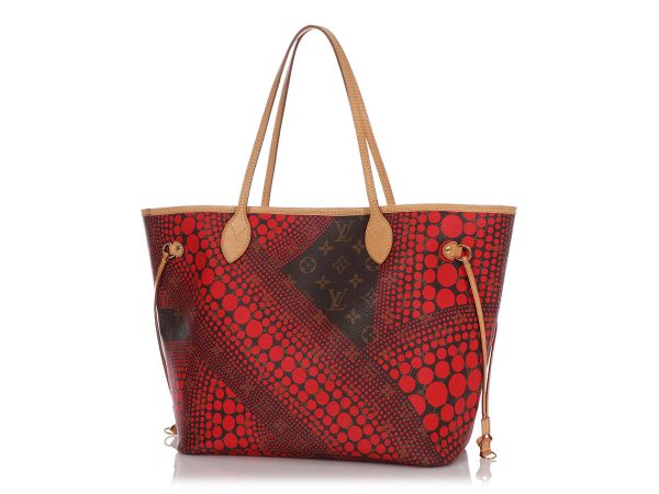 Louis Vuitton Red Kusama Dots Neverfull MM For Discount