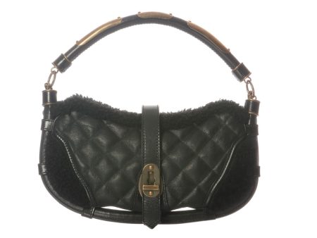 Burberry Black Shearling Bag Hot on Sale