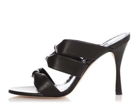 Manolo Blahnik Black Gyrica Sandals Fashion