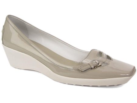 Tod s Gray Patent Wedges Online Hot Sale