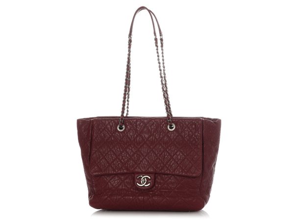 Chanel Vintage Duo Burgundy Tote Sale