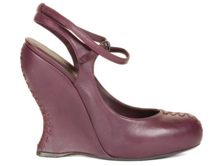 Bottega Veneta Boysenberry Wedge Platforms Supply