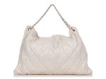 Chanel Large Beige Quilted Fabric LA Tote Discount