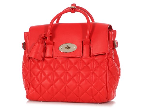 Mulberry Red Cara Delevingne Quilted Convertible Bag Online Sale