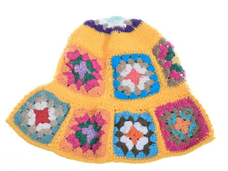 Cotton Hat with Colourful Flowers on Sale