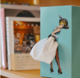 Tissue Box Retro Pin up Girl Blue Fashion