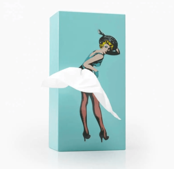 Tissue Box Retro Pin up Girl Blue Fashion