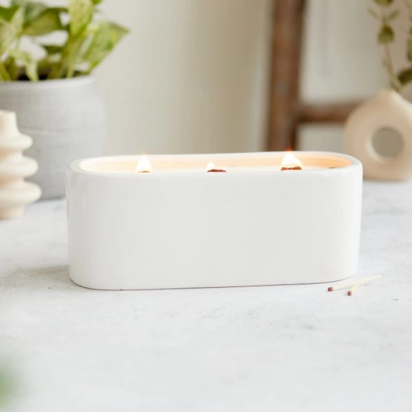 Kiln: White Baguette Candle - Sandalwood & Musk Hot on Sale