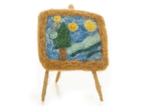 Starry Night - Vincent Van Gogh Handmade Felt Marvellous Masterpieces Standing Art Decoration For Cheap