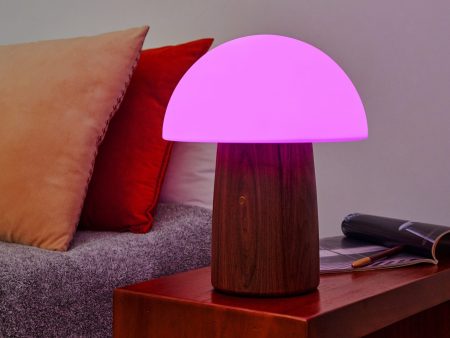 Alice Mushroom Lamp Walnut Fashion