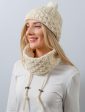 Honeycomb Cable Merino Cable Pom Hat Online