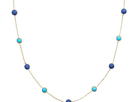 SAPPHIRE AND TURQUOISE CHAIN Sale