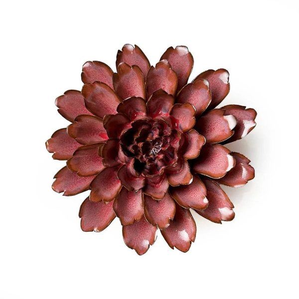 Ceramic Flower in Rust Supply