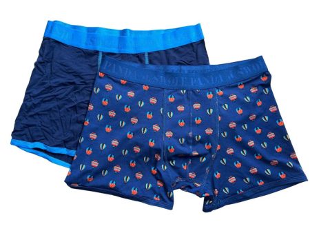 Bamboo Boxer Twin Pack - Blue & Balloons Cheap