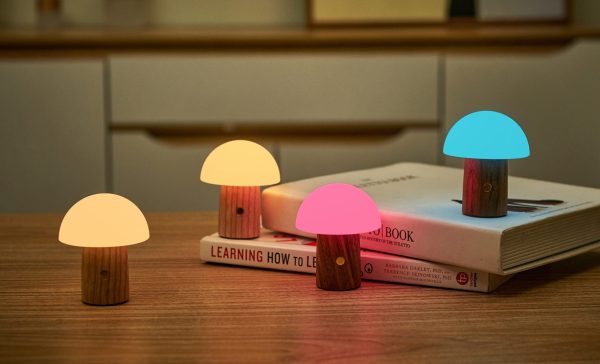 Mini Alice Mushroom Lamp Walnut Online Sale