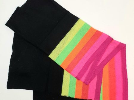 Rainbow Stripe Evie Scarf Black Online now