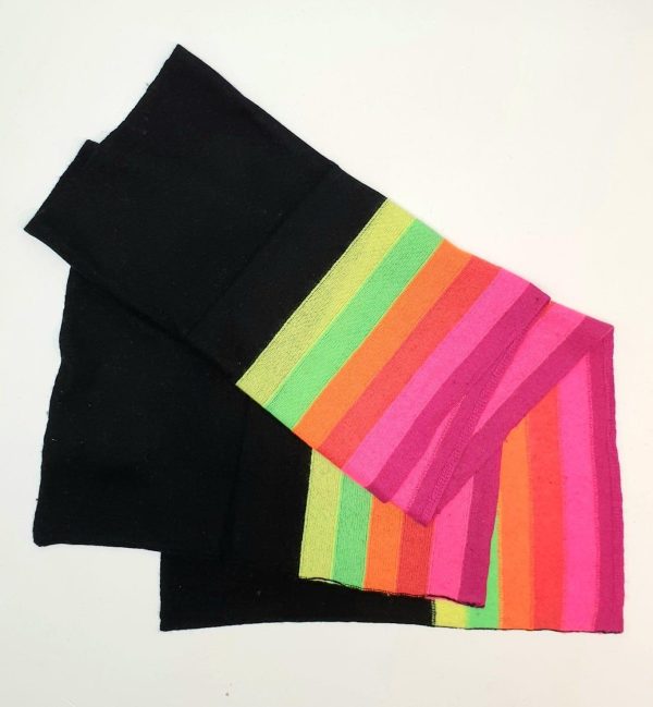 Rainbow Stripe Evie Scarf Black Online now