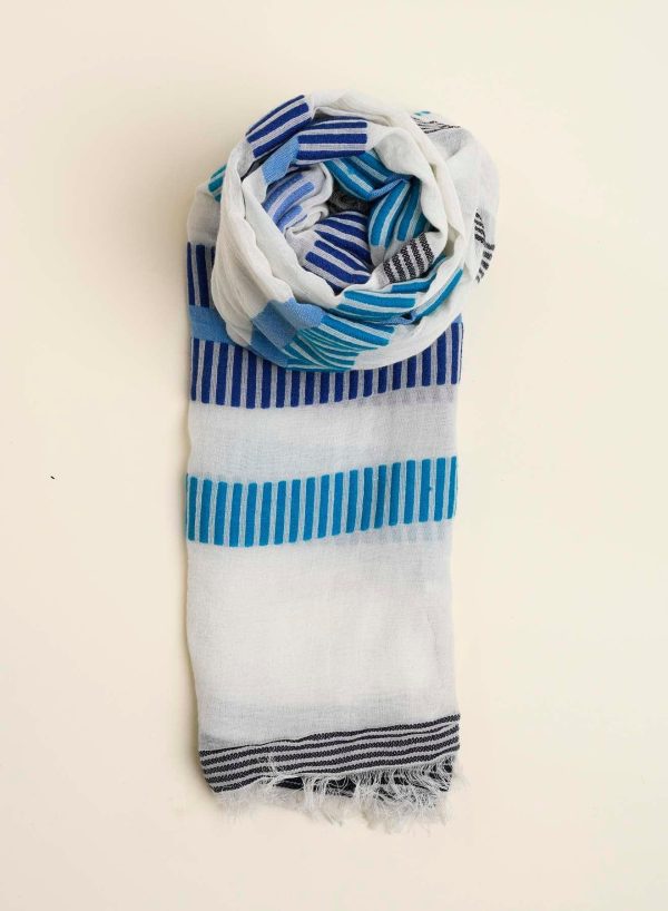 Coastal Breeze Striped Scarf Fashion